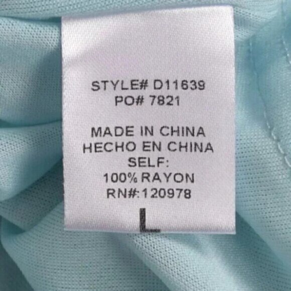 NWT Entro Floral Maxi Dress Blue Sleeveless Faux Wrap Rayon Size Large - Picture 12 of 14